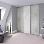 Porte de placard coulissant Shine blanc brillant l.76.2xH.250cm