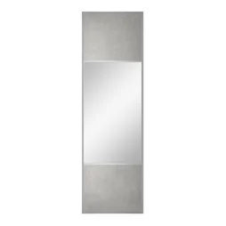Porte de placard coulissant Ciment effet béton factory/miroir l.76.2xH.250cm