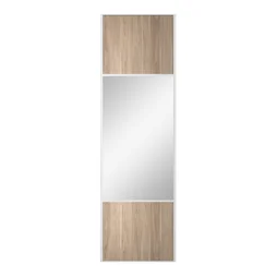 Porte de placard coulissant Dakota effet chêne dakota/miroir l.76.2xH.250cm