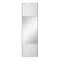 Porte de placard coulissant Shine blanc brillant/miroir l.76.2xH.250cm