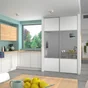 Porte de placard coulissant Shine blanc brillant/miroir l.76.2xH.250cm