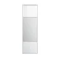 Porte de placard coulissant Shine blanc brillant/miroir l.76.2xH.250cm