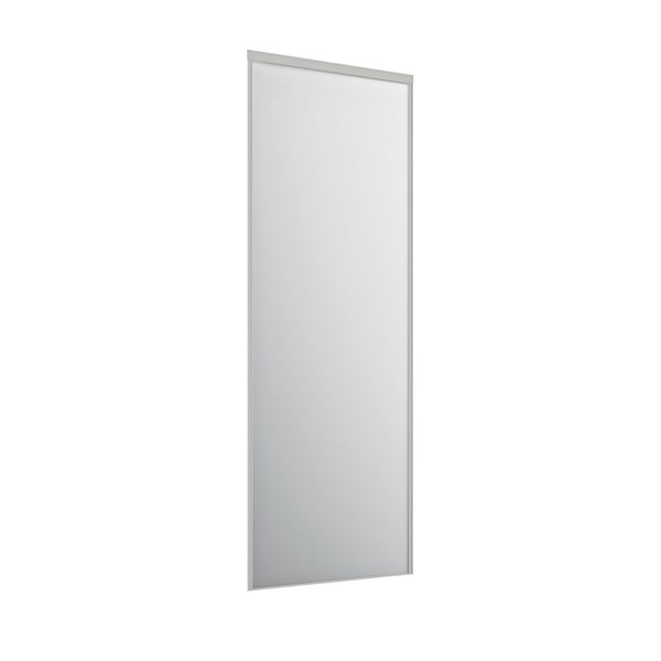 Porte de placard coulissant Reflet gris miroir argent l.76.2xH.250cm