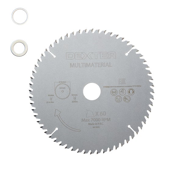 Lame De Scie Circulaire Pour Aluminium Et Bois Dexter 216 X 30 Mm