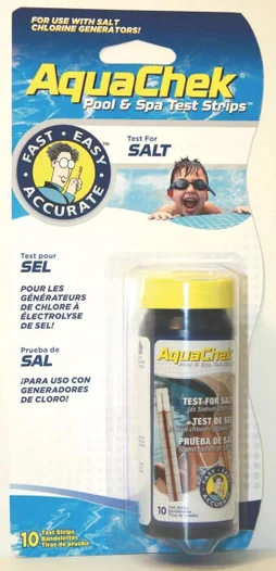 Languettes d'analyse piscine Aquacheck, Analyse du taux de sel