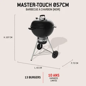 Barbecue au charbon de bois WEBER Master-touch GBS E-5750, noir