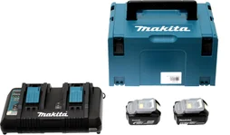 Ensemble Chargeur + 2 Batteries Makita 18 V, 4 Ah