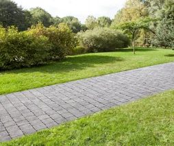 Pavé Béton Samara, Gris, Noir Nuancé L.12.5 Cm X L.12.5 Cm X Ep.40 Mm