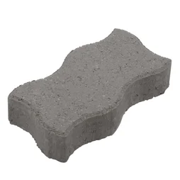 Pavé Béton Vibrocompressé S, Gris Granit L.24.5 Cm X L.12.5 Cm X Ep.6 Mm
