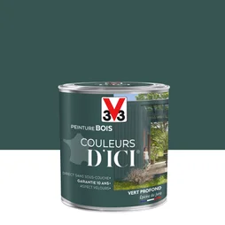 Peinture Bois Extérieur Couleurs D'Ici® V33, Vert Profond Velours 0.5 L