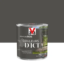 Peinture Bois Extérieur Couleurs D'Ici® V33, Gris Feutré Velours 0.5 L