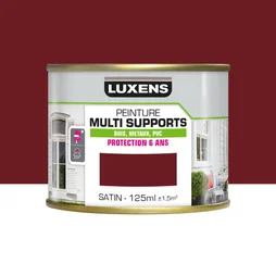 Peinture multimatériaux Extérieur Luxens Rouge Basque Satiné 0.125 L