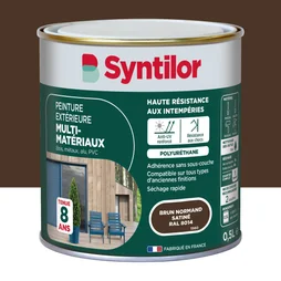 Peinture multimatériaux Extérieur Syntilor Brun Normand Satiné 0.5 L