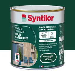 Peinture multimatériaux Extérieur Syntilor Vert Basque Satiné 0.5 L