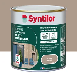 Peinture multimatériaux Extérieur Syntilor Taupe Satiné 0.5 L