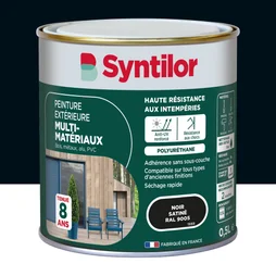 Peinture multimatériaux Extérieur Syntilor Noir Satiné 0.5 L