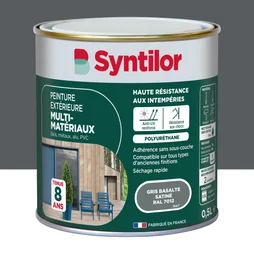 Peinture multimatériaux Extérieur Syntilor Gris Basalte Satiné 0.5 L