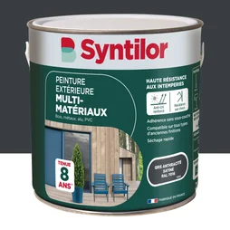 Peinture multimatériaux Extérieur Syntilor Gris Anthracite Satiné 2 L