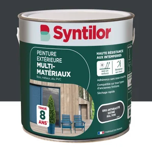 Peinture multimatériaux Extérieur Syntilor Gris Anthracite Satiné 2 L