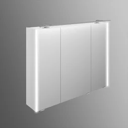 Armoire de toilette lumineuse, l. 93.2 cm H. 70.3 cm, blanc brillant Image