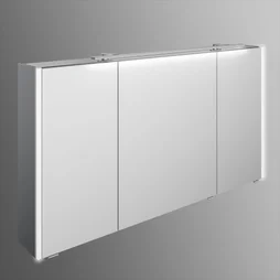 Armoire de toilette lumineuse l. 133.2 cm H. 70.3 cm, gris métal Image