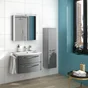 Armoire de toilette lumineuse, l. 93.2 cm H. 70.3 cm, gris métal Image
