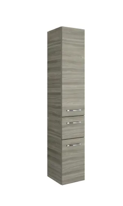 Colonne de salle de bain, L.30 x H.168 x P.33 cm, gris floral, Image 3