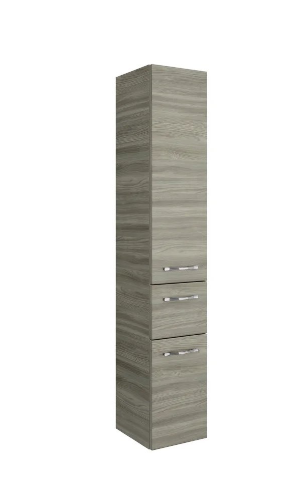 Colonne de salle de bain, L.30 x H.168 x P.33 cm, gris floral, Image 3