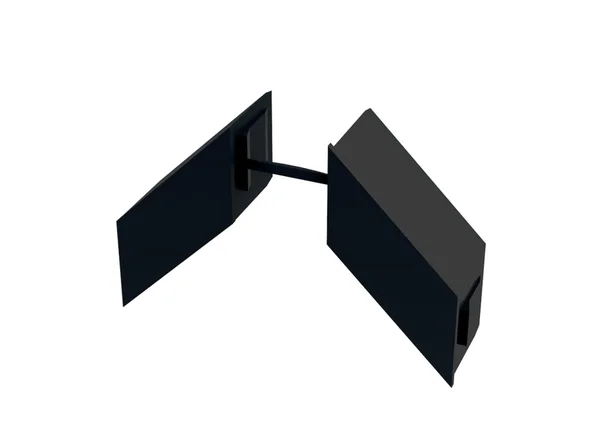 Lot De 10 Clips Pour Poteau En Plastique Klos-Up ! Noir Sablé L.4.5 X H.2.5 Cm