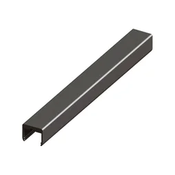 Profil De Finition Alu En U Pour Clôture Klos-Up ! Noir, L.3 X P.142 X H.1.8 Cm