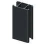 Poteau Aluminium Pour Clôture Klos-Up ! Noir, L.7.5 X P.5.7 X H.230 Cm