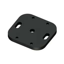 Platine De Poteau Aluminium À Fixer Klos-Up ! Noir, L.8.5 X P.8 X H.0.8 Cm