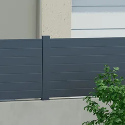 Poteau Aluminium Pour Clôture Klos-Up ! Gris, L.7.5 X H.120 Cm