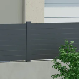Poteau Aluminium Pour Clôture Klos-Up ! Noir, L.7.5 X H.120 Cm