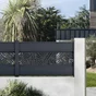 Kit Décor Pour Clôture Aluminium Klos'Up ! Gris Zinc Palm L.150 X H.28,5 Cm