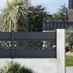 Kit Décor Pour Clôture Aluminium Klos'Up ! Gris Zinc Polygo L.150 X H.28,5 Cm