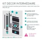 Kit Décor Pour Clôture Aluminium Klos'Up ! Gris Zinc Polygo L.150 X H.28,5 Cm