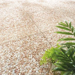 Dalle béton gondre, L.40 X l.40 Cm X Ep.35 mm rose,