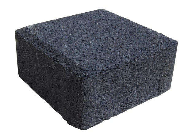 Pavé Béton Ergo, Noir L.12.5 Cm X L.12.5 Cm X Ep.60 Mm