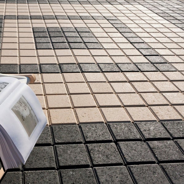 Pavé Béton Ergo, Blanc L.12.5 Cm X L.12.5 Cm X Ep.60 Mm