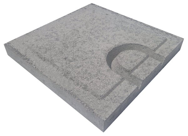 Couvercle Béton Gris Lib, L.40 X L.40 X Ep.33 Cm