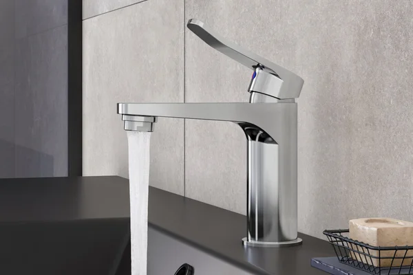 Mitigeur De Eau Chaude Et Froide Gris Chromé, Sensea Bora