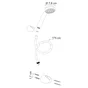 Pommeau de douche, flexible et support mural, SENSEA chromé