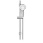 Ensemble de douche, pommeau de douche 3 jets, flexible et barre, SENSEA Bora, chromé