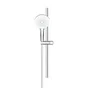 Pommeau de douche 3 jets, flexible et barre, SENSEA, chromé