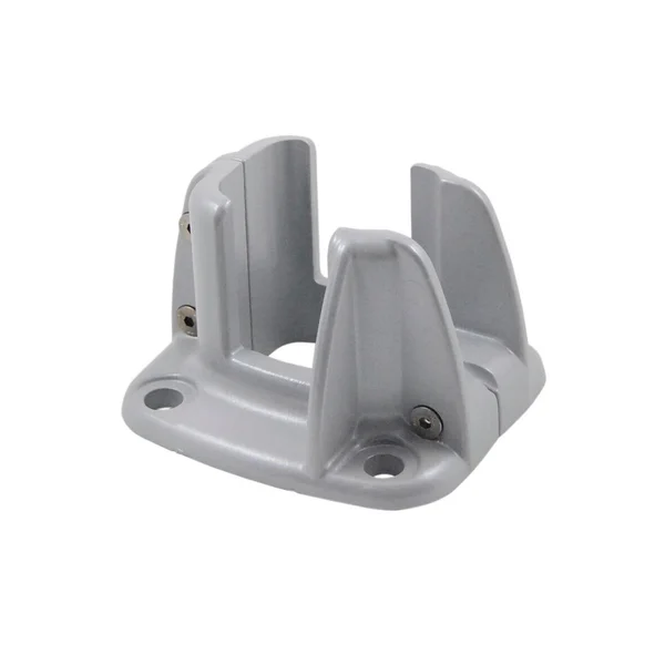 Platine Fonte D'Aluminium En H Premium Gris Clair, H.8 X L.12 X P.13 Cm