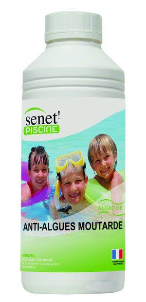 Anti-algues moutarde piscine, liquide 1 litre