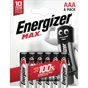 Lot De 6 Piles Alcaline Aaa Max, 1.2 V, Energizer