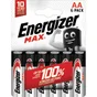 Lot De 6 Piles Alcaline Aa Max, 1.2 V, Energizer