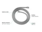 Flexible de douche L.200 cm chrome, Grohe Vitalioflex
